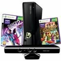 Con 360 4gb+kinect+dance central 2+aventures - 885370349665