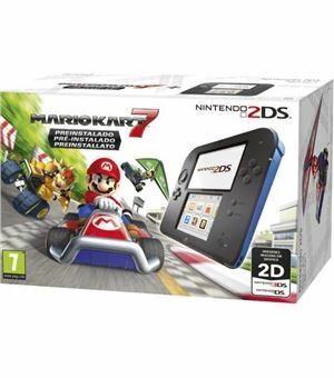 Con 2ds negra/azul + mario kart 7 - 045496502638