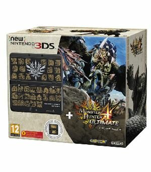 Con new 3ds negro + monster hunter 4 (preinstalado) + cubierta mh4 - 045496503543