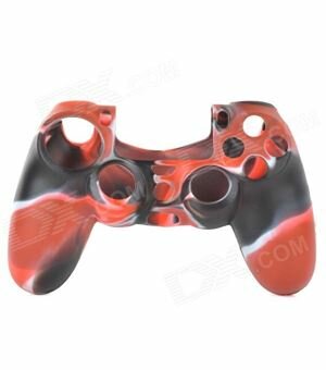 Ps4 funda silicona rojo y negro - ACO PS4 F ROJONEG