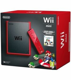 Con wii mini roja + mario kart - 045496343279