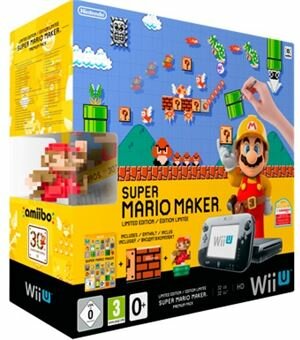 Con wiiu premium + mario maker + amiibo mario colores clasicos + artbook - 045496312190