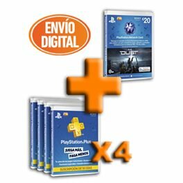 Ps plus 90 días (x 4) + psn card 20 eur entrega digital