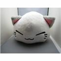 Toy nemu gato blanco orejas gris mini peluche 8 cm