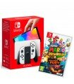 Consola Nintendo Switch Oled Blanca + Super Mario 3D Worlds Bowser's Fury